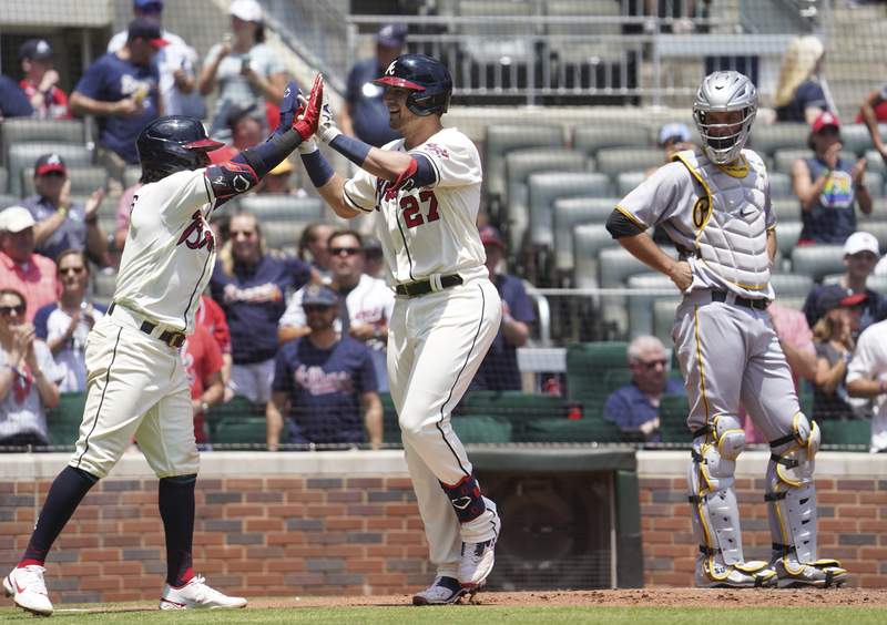 Riley has another 2-HR game as Braves overwhelm Pirates 7-1