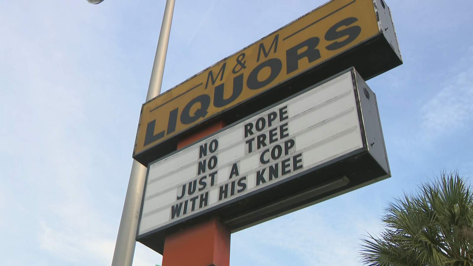The owner of M&M Liquors in Hialeah put up a sign that is getting some attention, as protests across the country continue following the death of George Floyd.