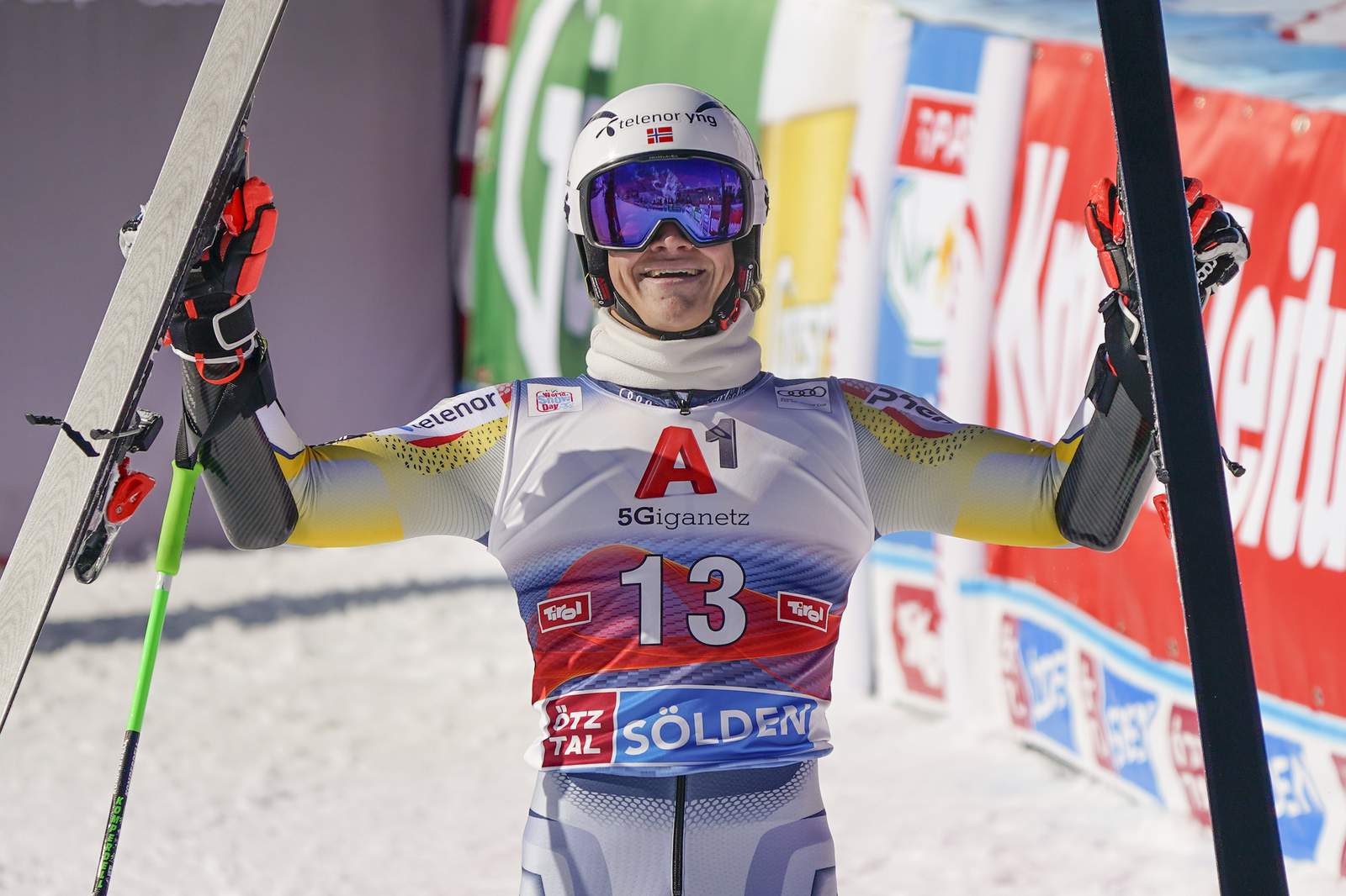 Norwegian skier Braathen upsets favorites in GS for 1st win