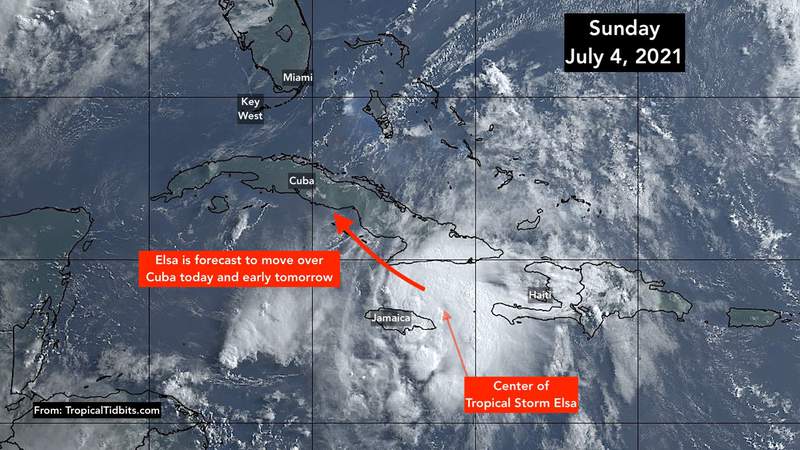 Bryan Norcross: Confusing Elsa impacts Jamaica and Cuba before approaching Florida tomorrow