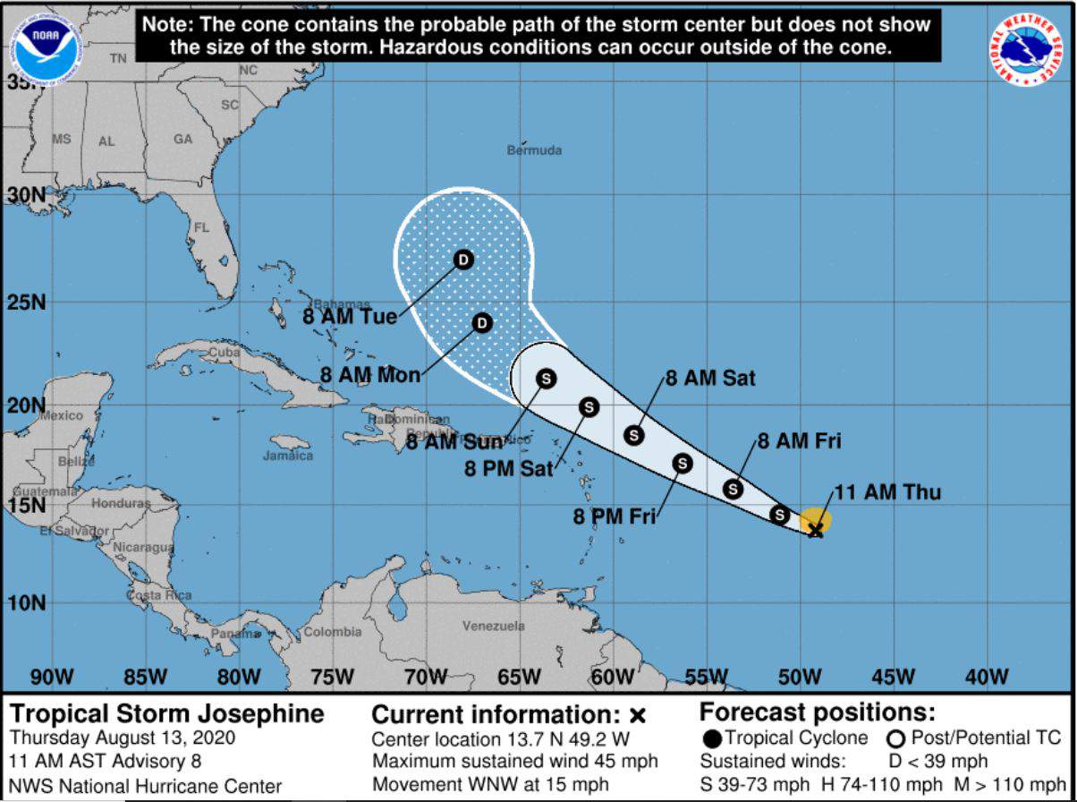 Tropical Storm Josephine forms in Atlantic, breaking another record