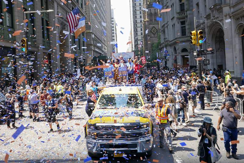 NYC honors essential workers at parade up Canyon of Heroes