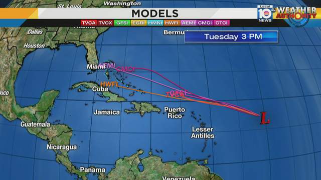 Winds 'less favorable' for development of Atlantic disturbance, NHC reports