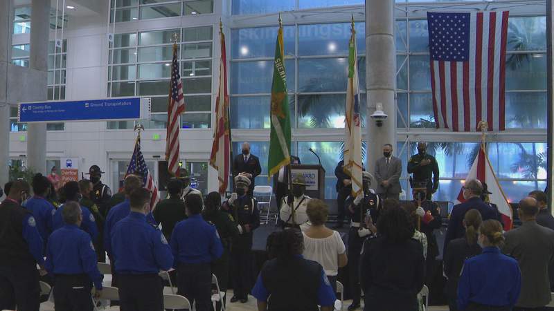 Fort Lauderdale airport hosts 9/11 remembrance ceremony on 20th anniversary of deadly attacks