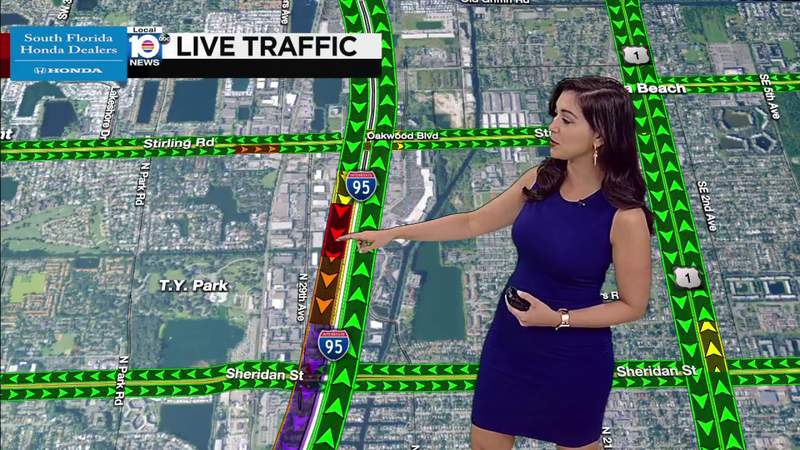 3 killed in crash on I-95, SB lanes closed from Sheridan Street to Golden Glades Interchange