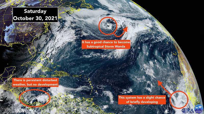 Odds are increasing that Wanda will form in the central Atlantic in the next few days