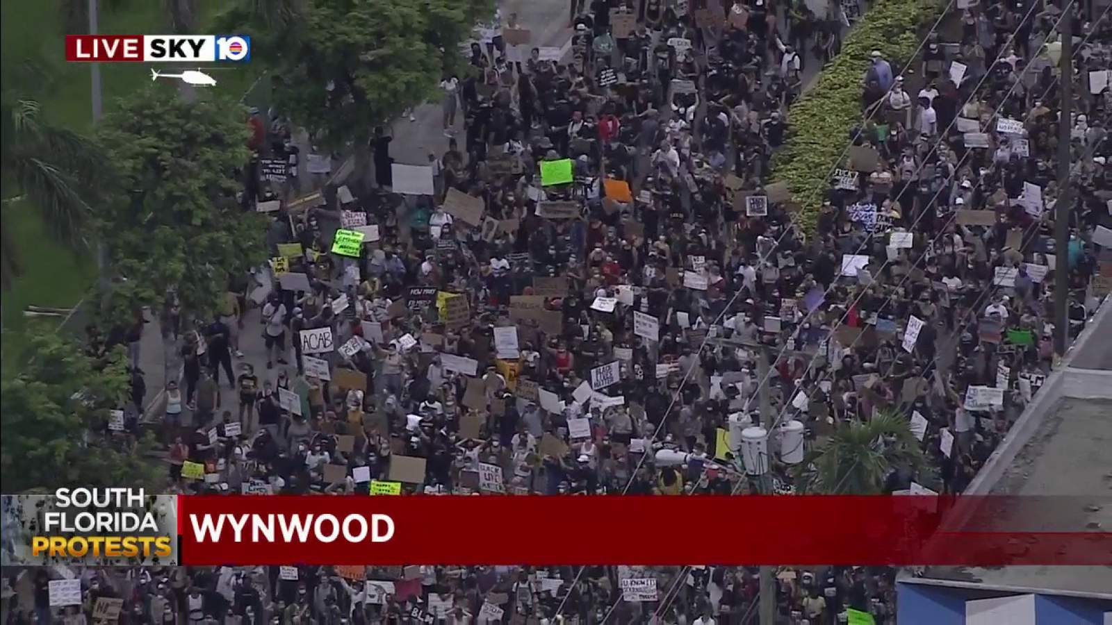 Large Miami protest starts in Wynwood giving a glimpse into weekend demonstrations