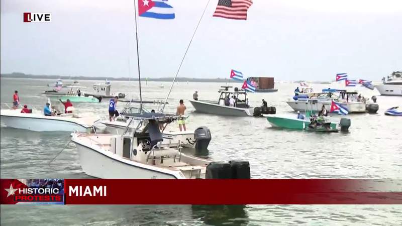 Miami SOS Cuba boaters eager to deliver humanitarian aid, show support