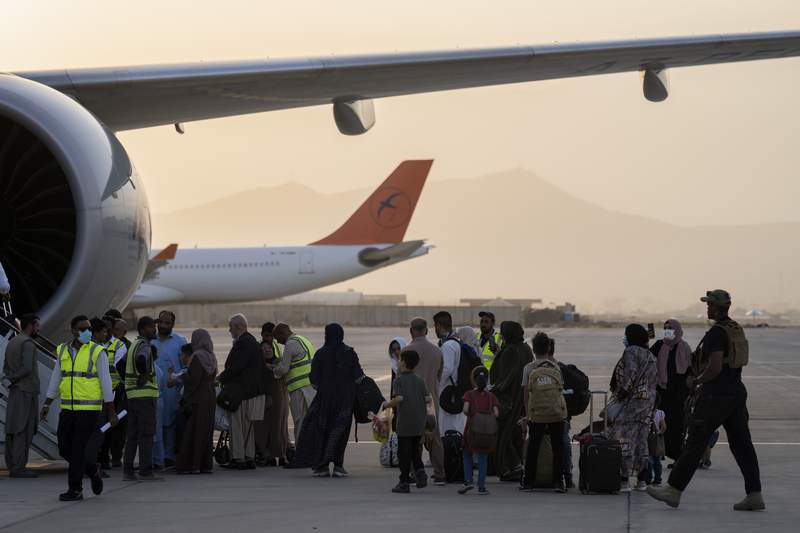 Flight takes about 200, including Americans, out of Kabul