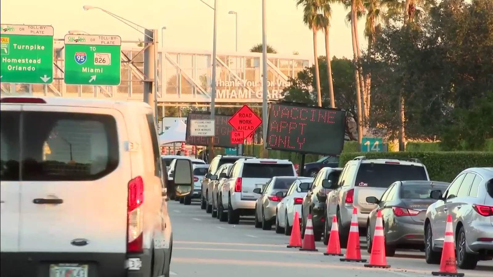 Hard Rock Stadium vaccine site will close early in preparation of college playoff game