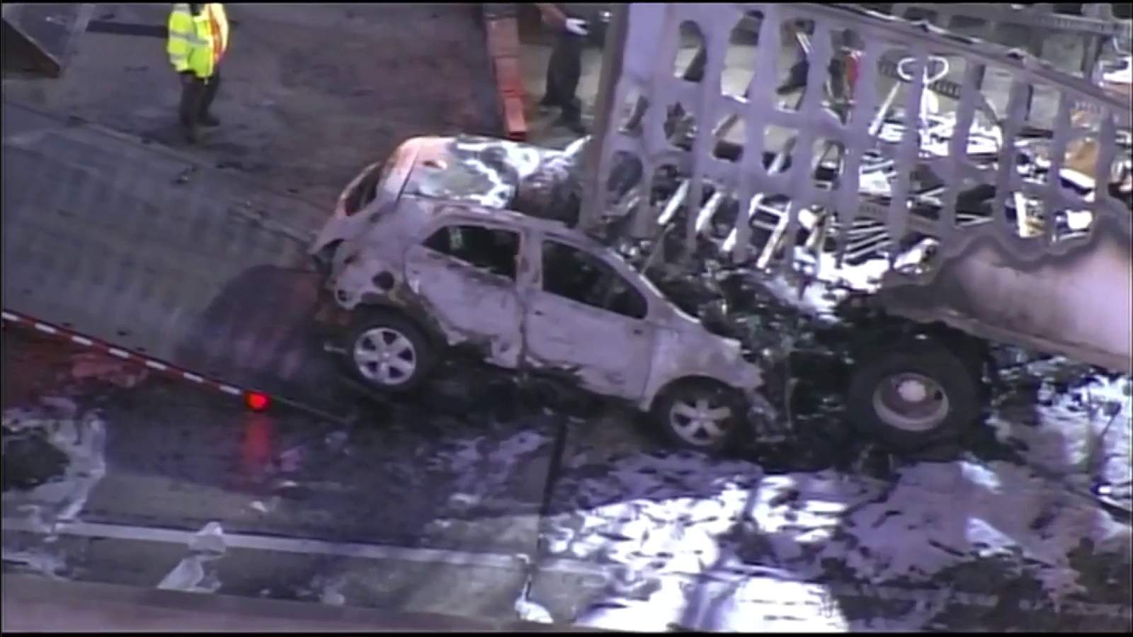 FHP: Conductor muere quemado dentro de SUV tras colisión en la I-95 en Miami