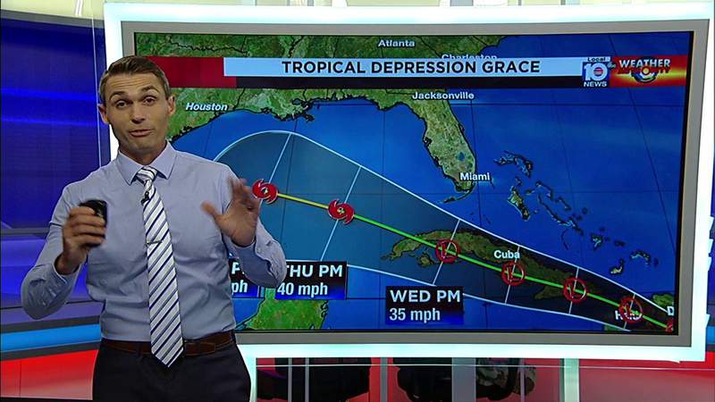 Grace weakens to tropical depression; Tropical Storm Fred gains strength in Gulf