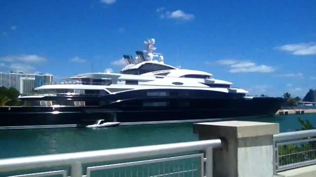 Vodka Magnate S Super Yacht Sparkles In Biscayne Bay