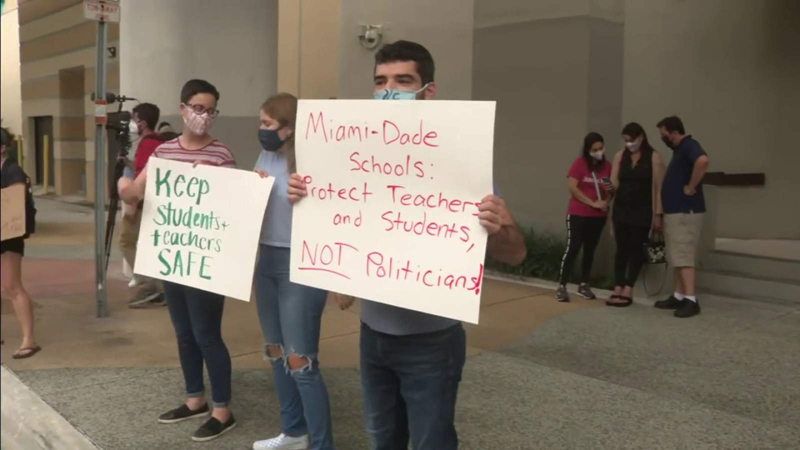Teachers protest Corcoran’s rush to reopen schools in Miami-Dade, Broward