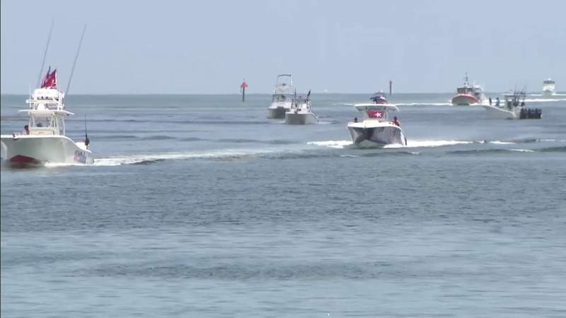 Small flotilla leaves Miami headed to waters off island of Cuba as show of support