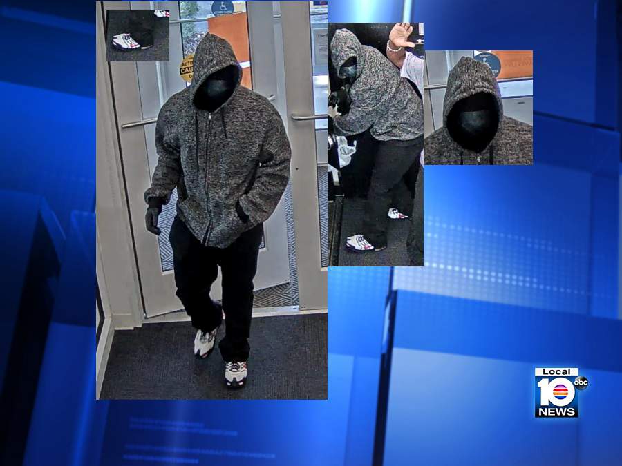 Maybe you can identify this Hallandale bank robber by his shoes