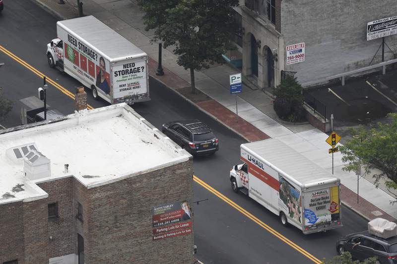 Moving vans at mansion as Cuomo prepares to leave office