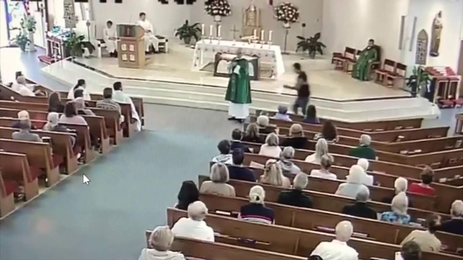 Video shows man attack Deacon during Catholic Mass at Pompano Beach church