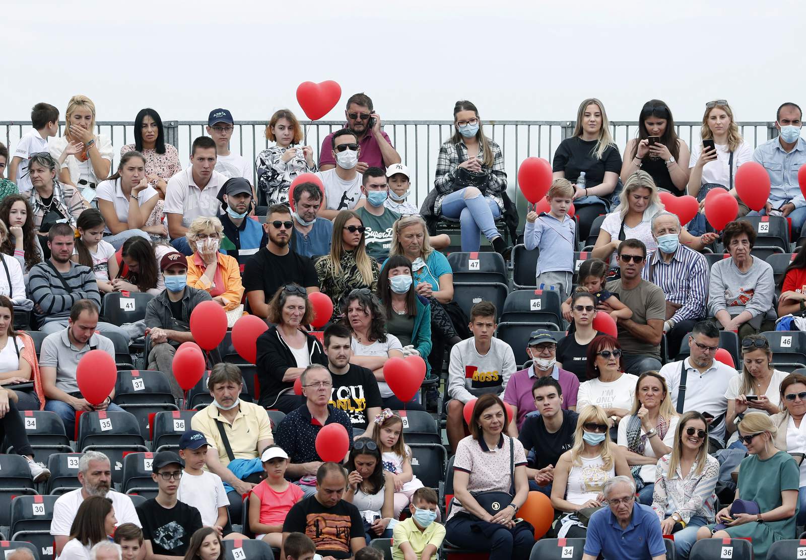 Djokovic defends packed stands at tennis charity tour event