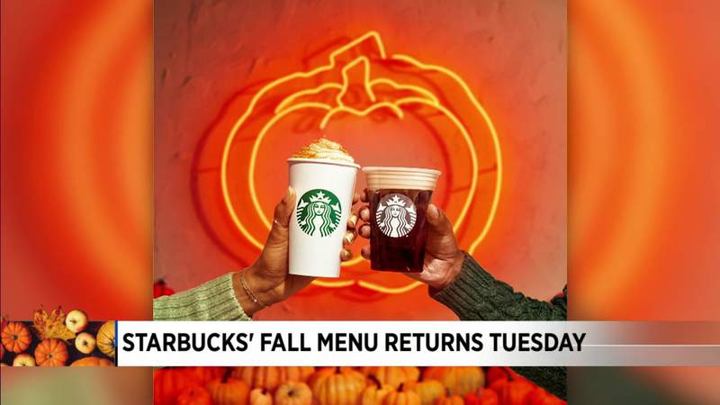 Pumpkin everything is back at Starbucks on Tuesday