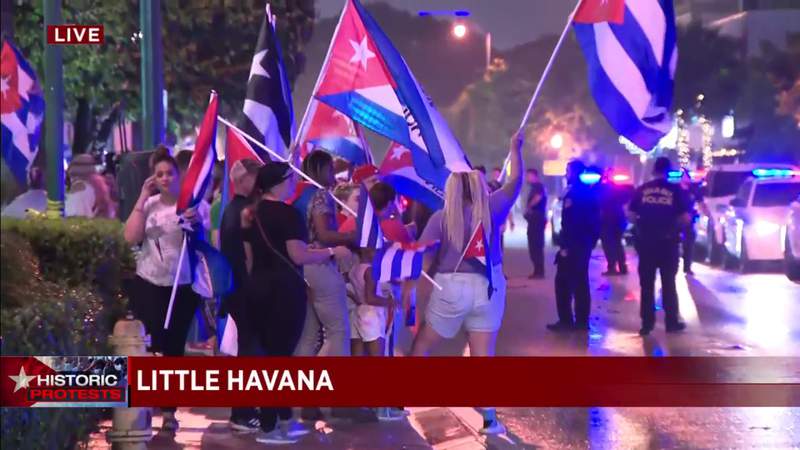 SOS Cuba protesters from Homestead to Washington ask Biden for US intervention