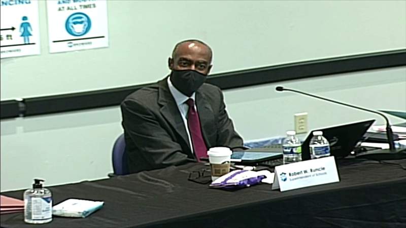 In tearful meeting, Runcie offers to step down to give Parkland victims’ relatives ‘peace’