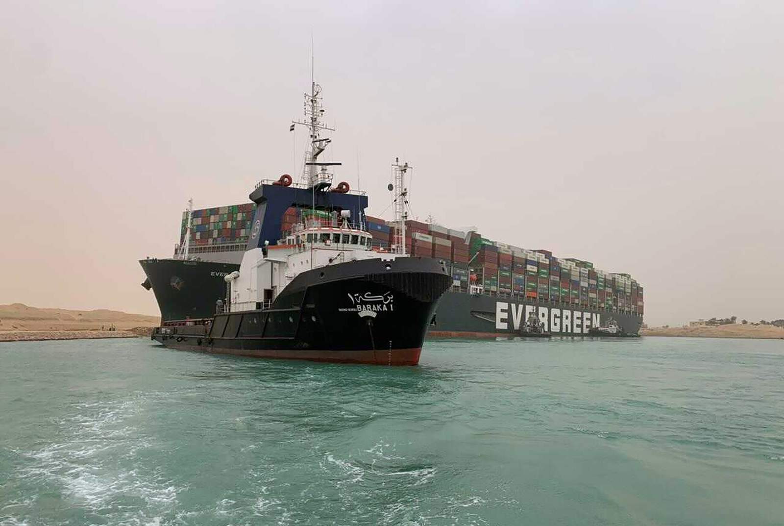 Massive cargo ship becomes wedged, blocks Egypt's Suez Canal