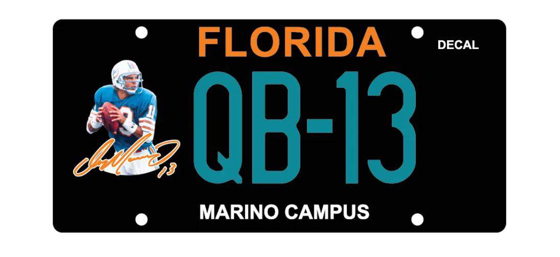 This Dan Marino license plate could be coming to a car near you