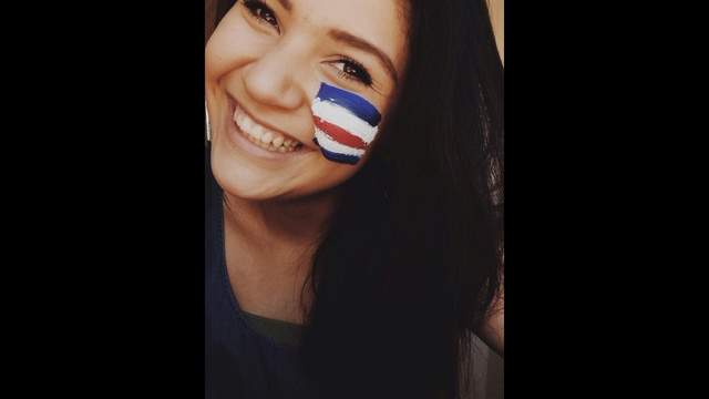 Soccer fans of Costa Rica share FIFA World Cup game time selfie