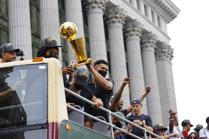 Milwaukee Bucks' fans celebrate NBA championship with parade