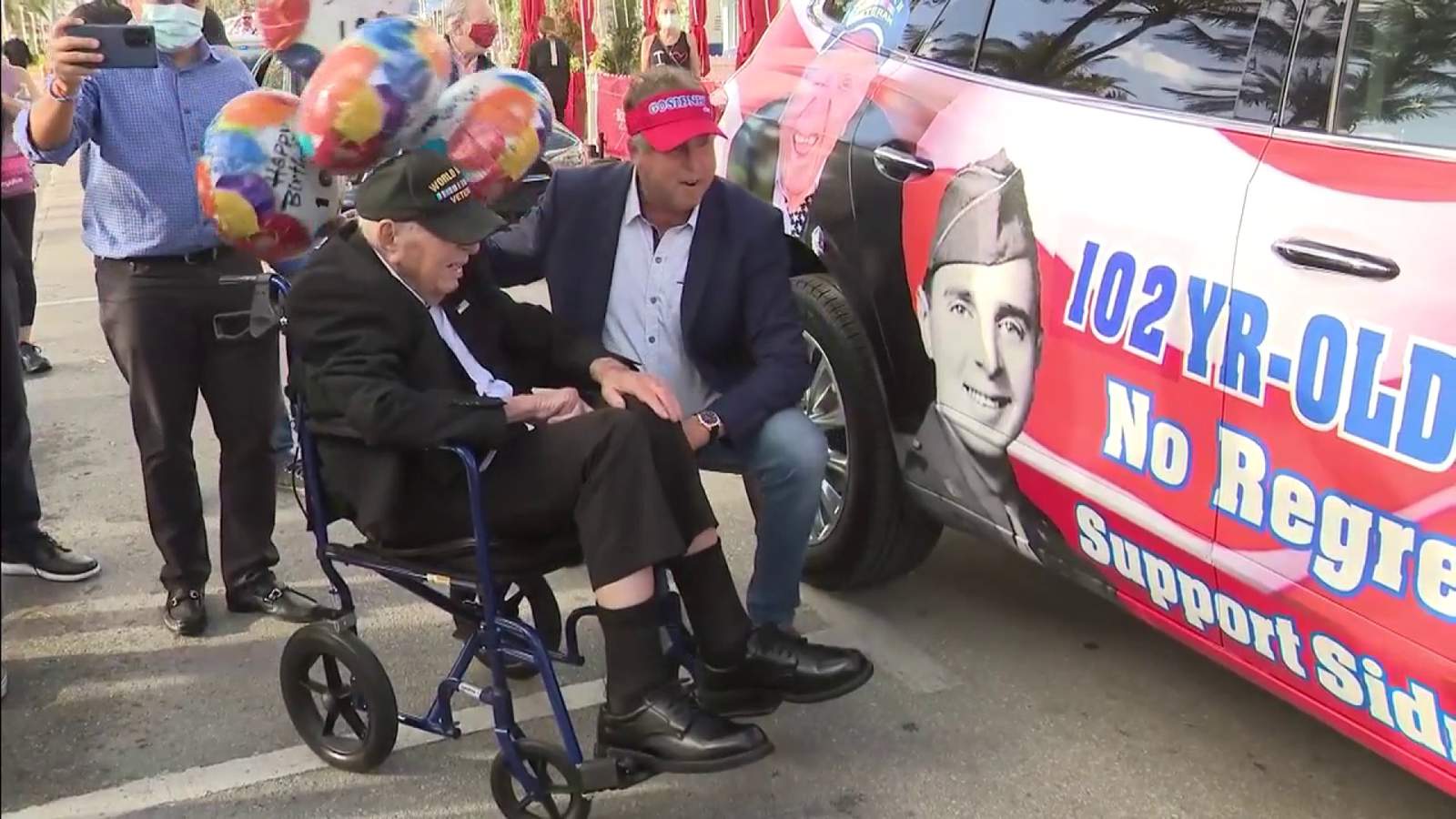 World War II veteran celebrates 102nd birthday in Miami Beach