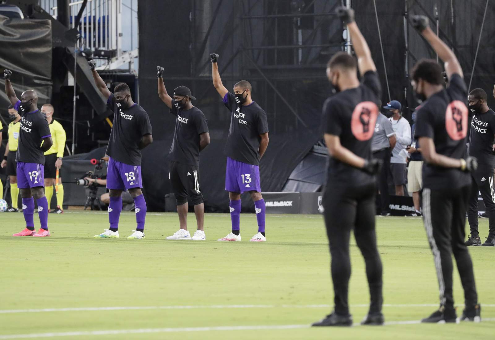 MLS returns to action after poignant moment of silence