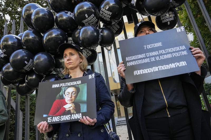 Russia marks 15th anniversary of Politkovskaya's killing