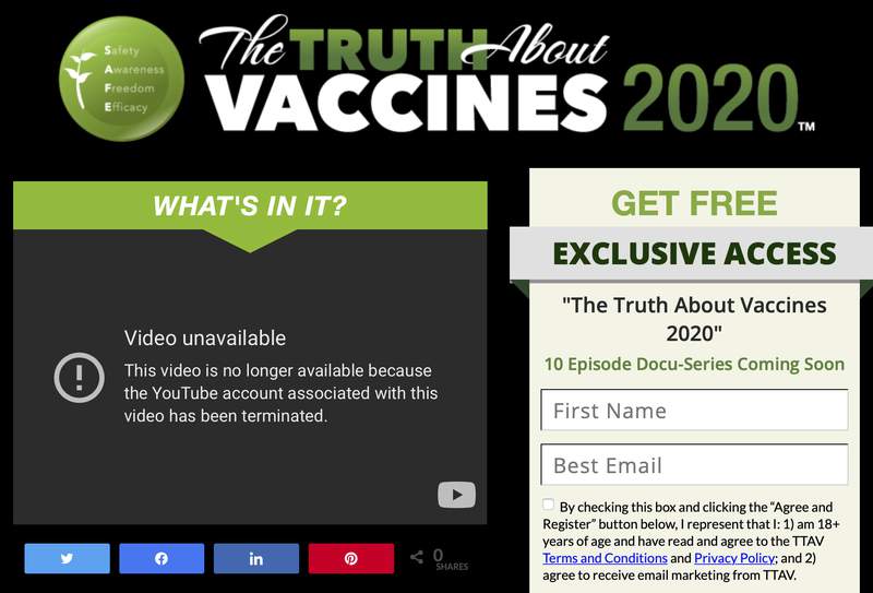 Seller of vaccine disinformation has YouTube channel removed