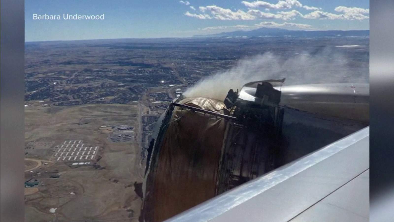 Debris falls from plane during emergency landing near Denver