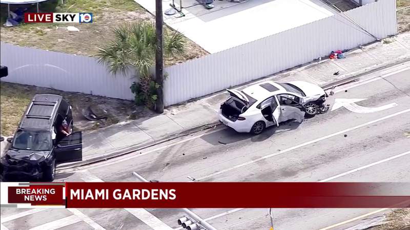 3 niños heridos en accidente de tráfico en Miami Gardens