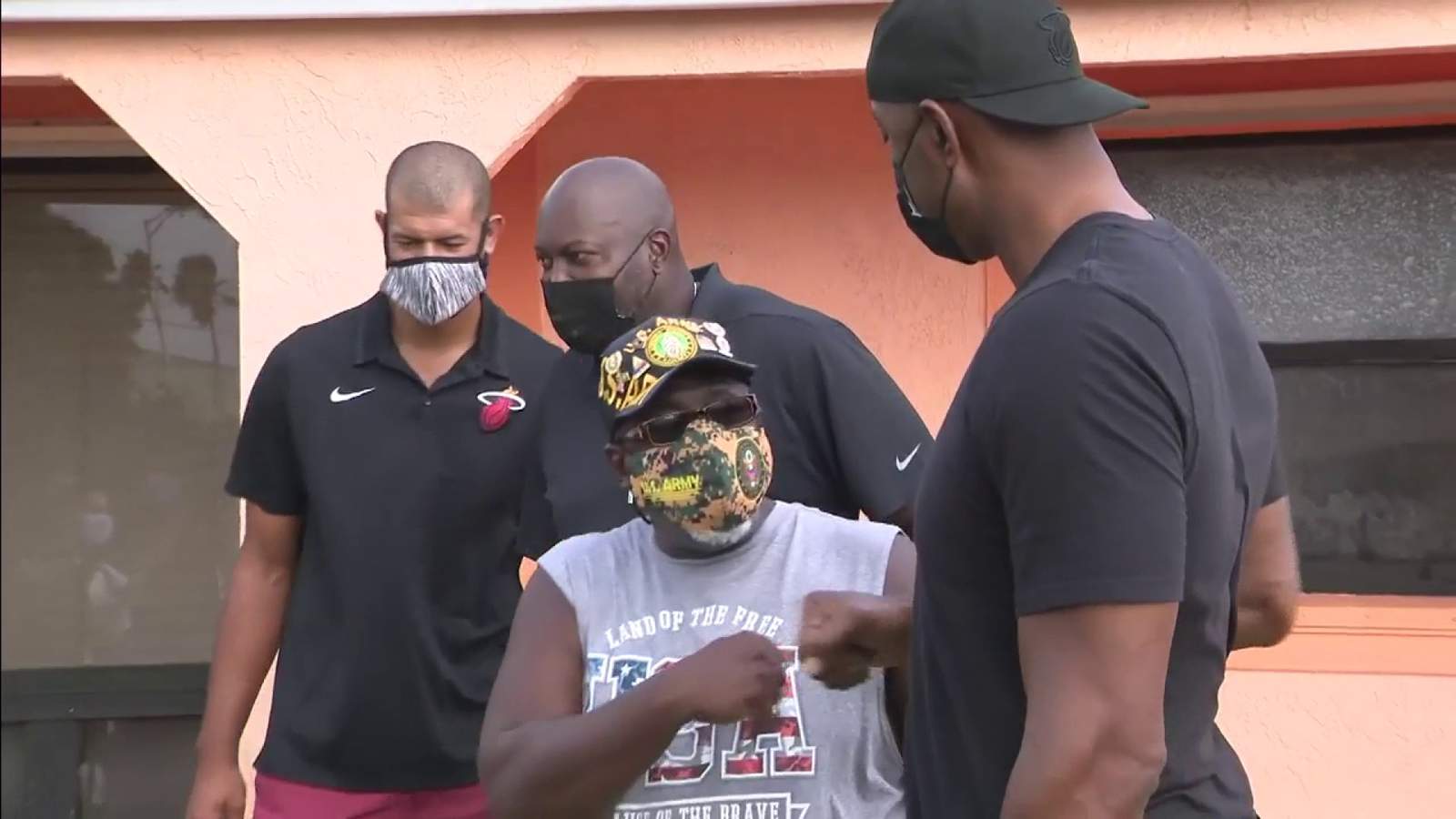 Miami Heat greats show up for a Veterans Day surprise
