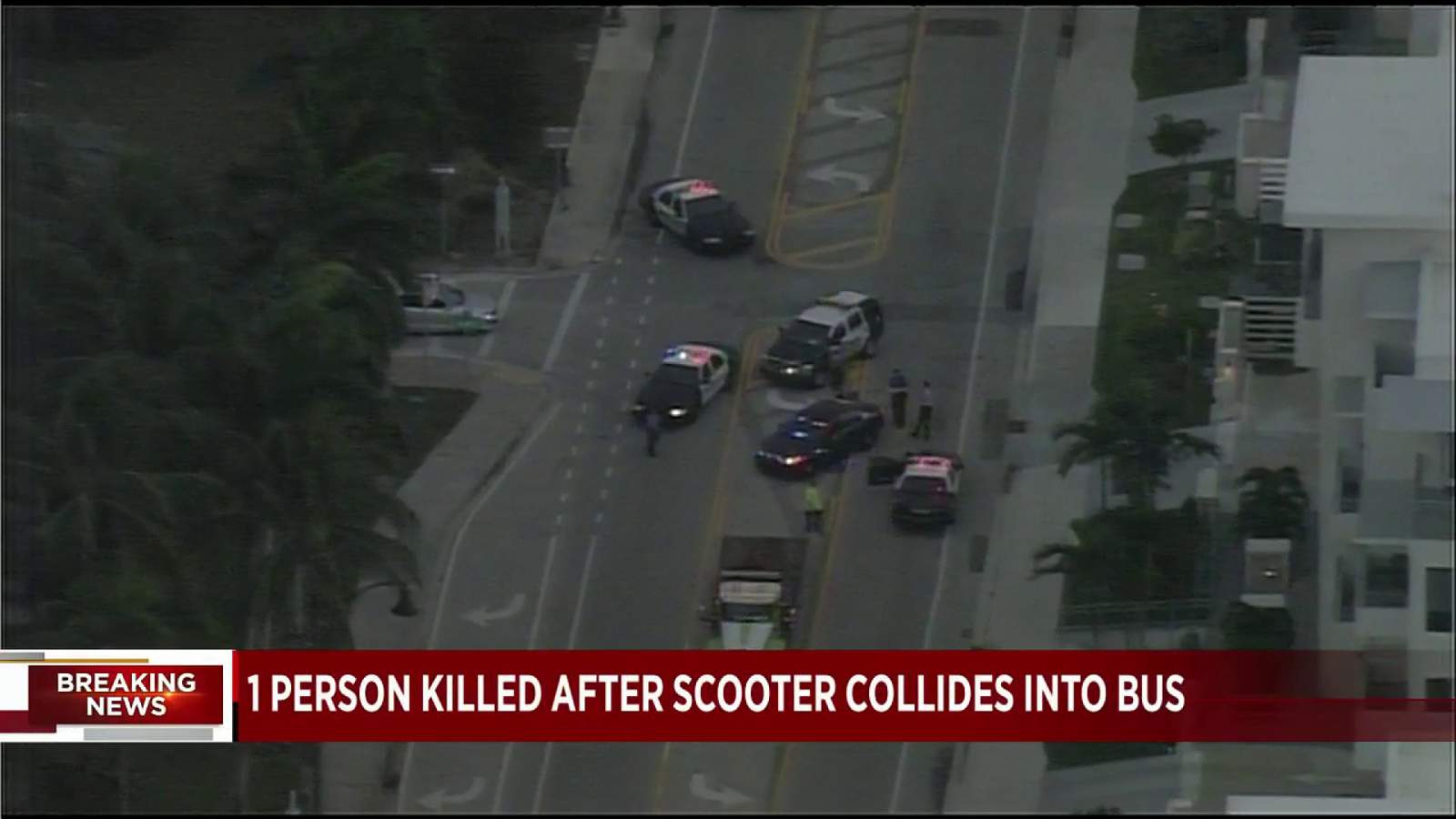 Images capture aftermath of scooter, bus crash
