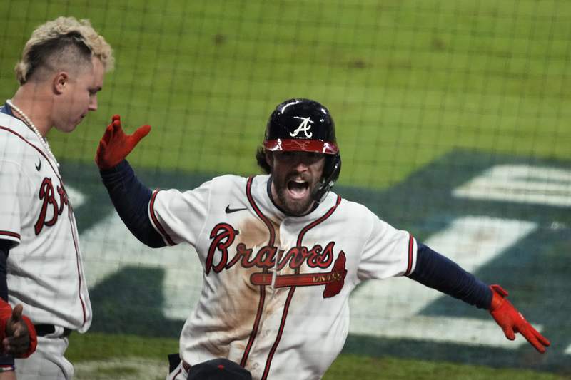 The Latest: Braves take 3-1 series lead with Game 4 win