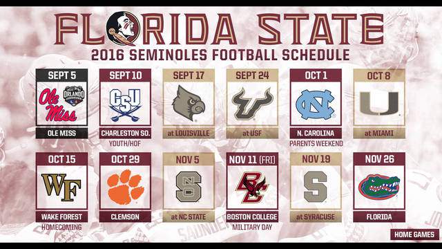 Seminoles Host Clemson In Late October Face Pair Of Sec Teams