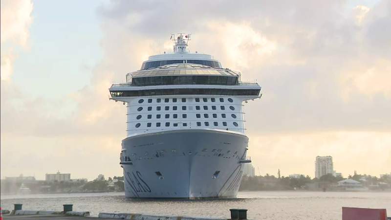Odyssey of the Seas docks at Port Everglades ahead of July sailing
