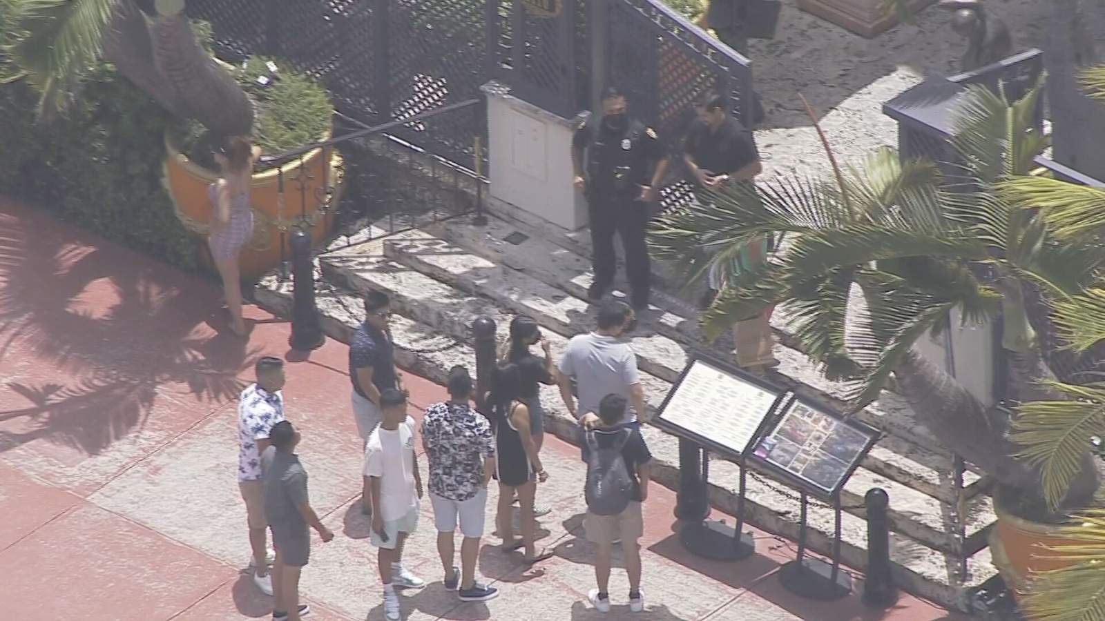 Sky 10 over Versace mansion shooting.