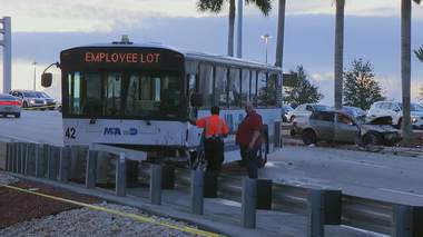 Employee Bus Collides With Car At Miami International Airport