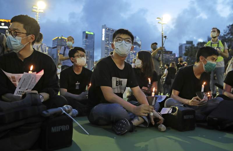 Hong Kong activist Joshua Wong sentenced for Tiananmen vigil