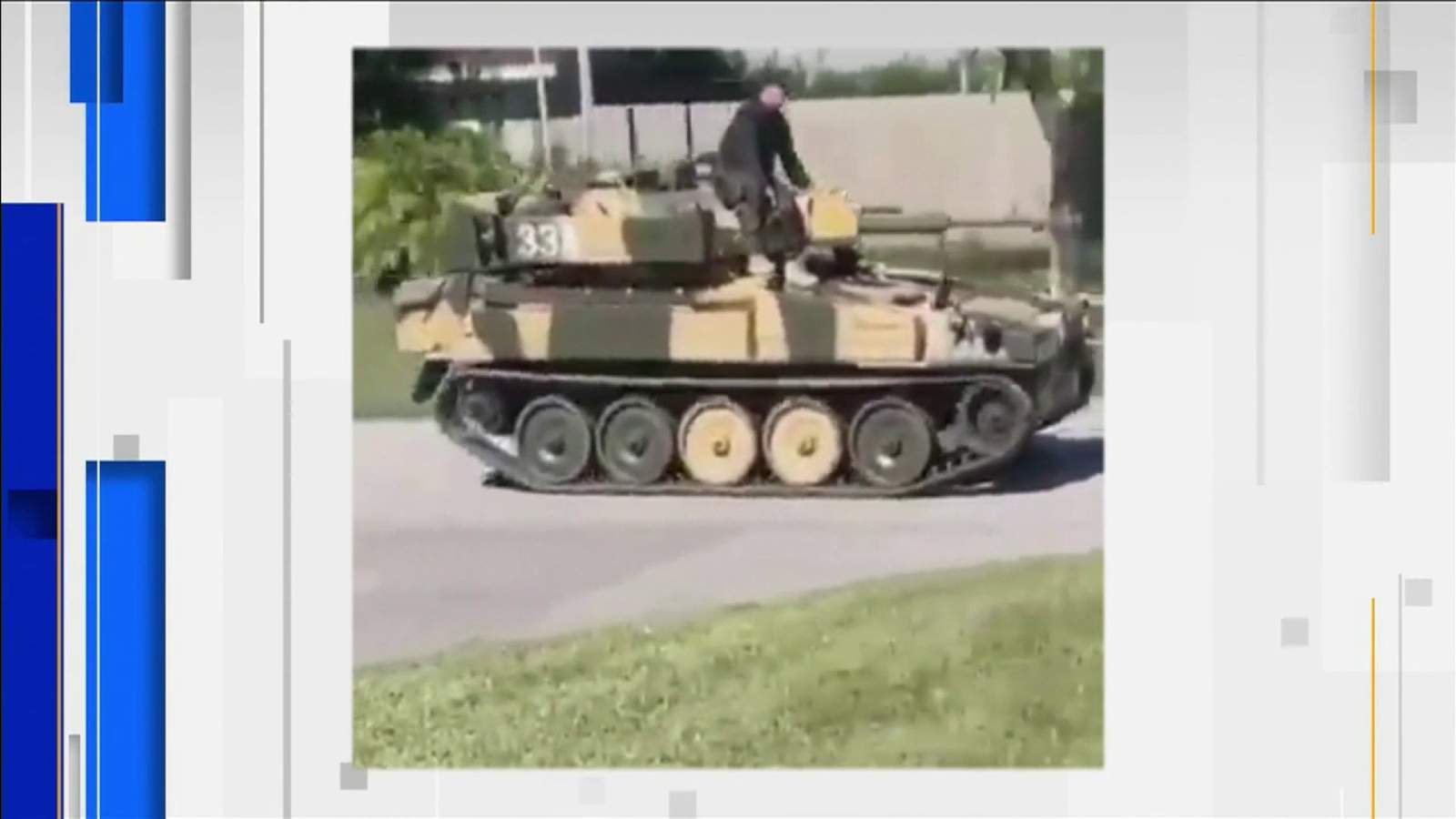 Why was a tank driving around a Miami-Dade neighborhood?