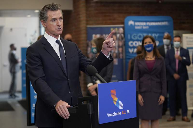 Newsom casts political blame in new California vaccine push