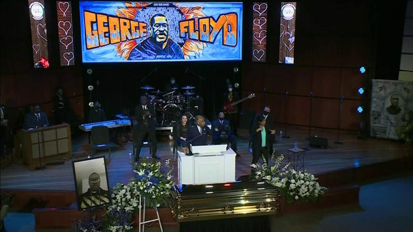 ‘Get your knee off our necks!’: George Floyd mourned in Minneapolis
