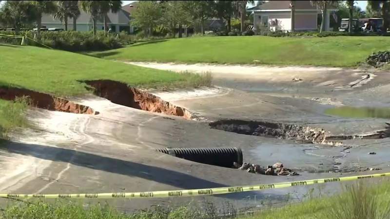 Sinkholes? 3 ‘depressions’ open up near Florida golf course