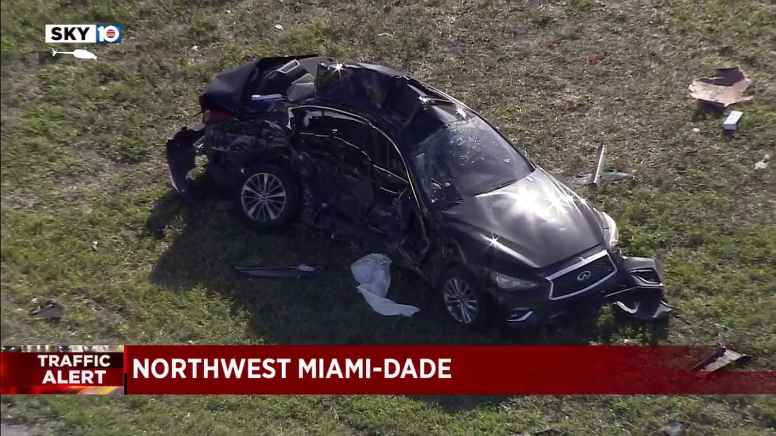 Traffic Alert: Crash blocks North Okeechobee Road in Miami-Dade