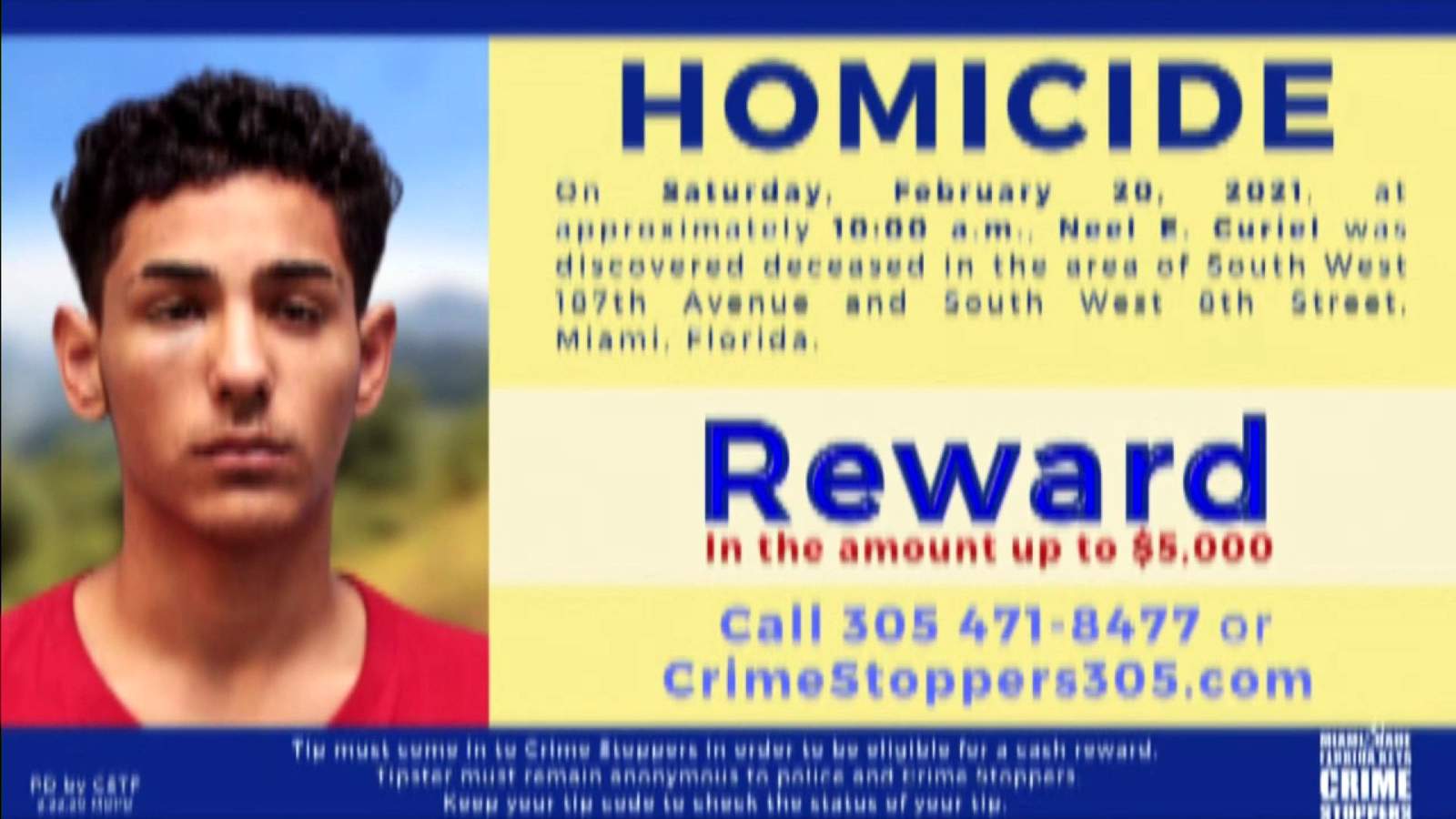 Detectives buscan a asesino de un adolescente, baleado y quemado en el condado Miami-Dade